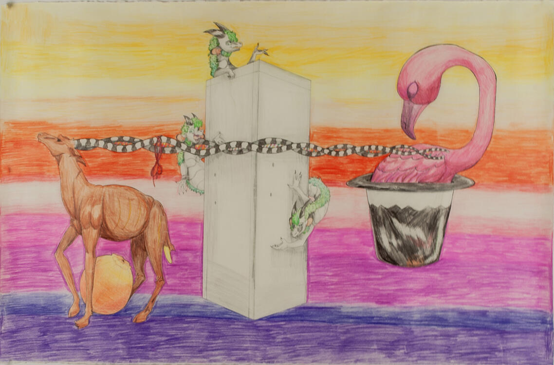 Surrealism Landscape, Drawing as a Studio Practice, Fall 2023