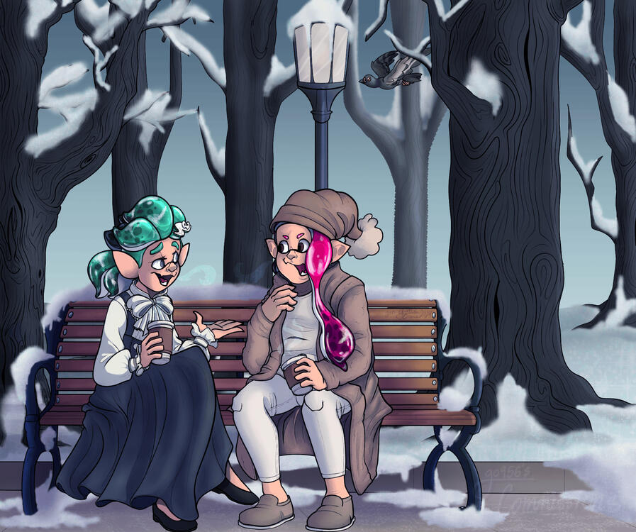 Levi and Alex in the Park, January 2024