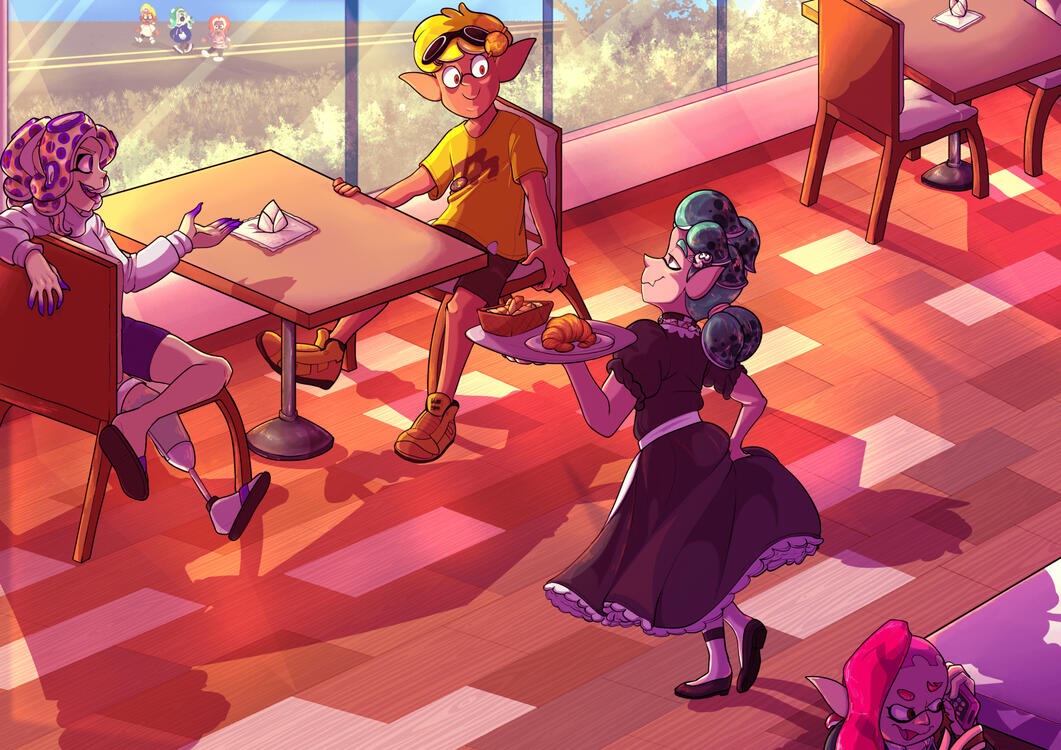 Levi Working in a Cafe, October 2024