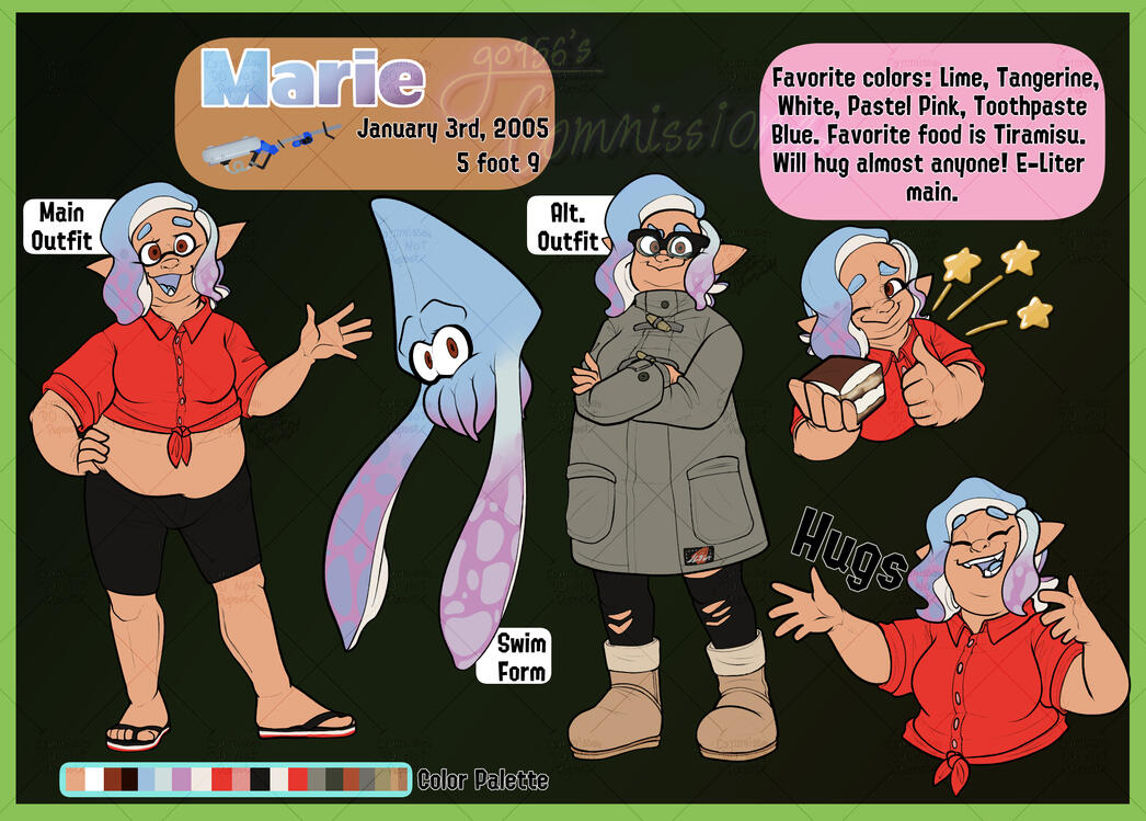 Marie Character Reference Sheet, 2024