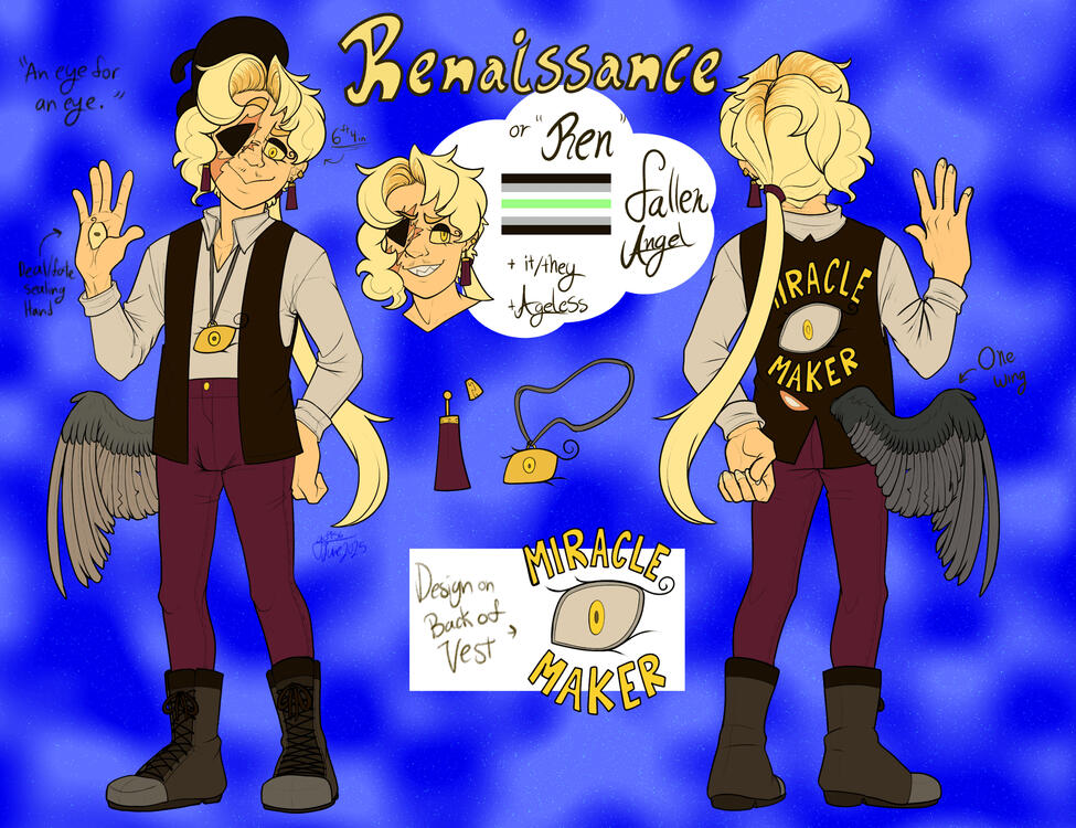 Renaissance Character Reference Sheet, June 2025