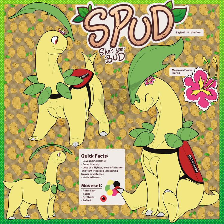 Spud Character Reference Sheet, June 2024