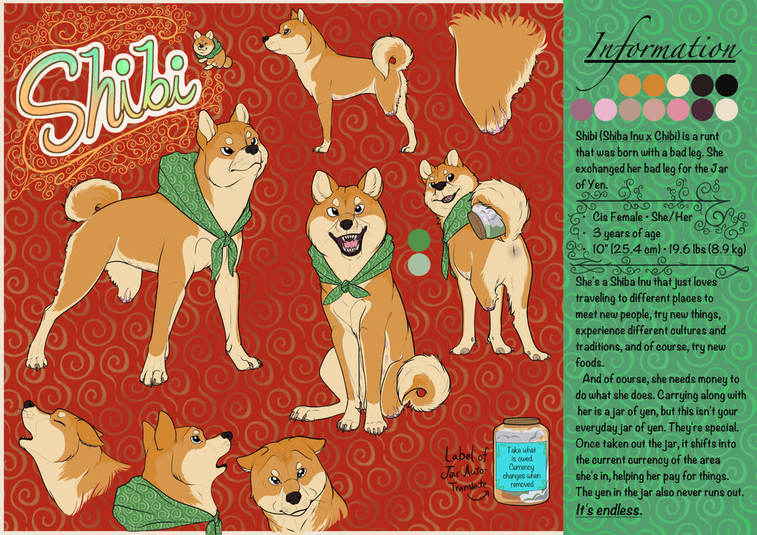 Shibi Character Reference Sheet, 2024